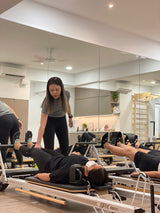 clarissa instruction a pilates reformer group class
